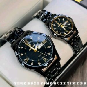 প্রিমিয়াম কোয়ালিটি লাক্সারি কাপল ঘড়ি | Premium Quality Luxury Couple Watch Set
